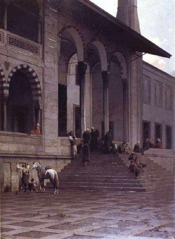 Alberto Pasini The Door of the Yeni-Djami Mosque in Constantinople France oil painting art